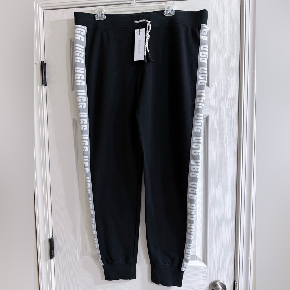 UGG Women’s Black Joggers with White Logo Sides